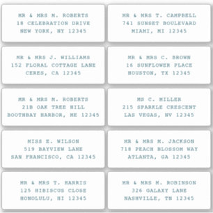 10 Naam persoonlijke gast Adres Weddenschap partij Sticker