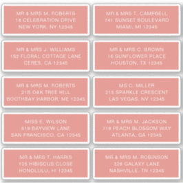 10 Naam persoonlijke gast Adres Weddenschap partij Sticker