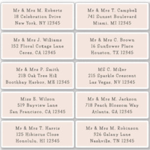 10 Naam persoonlijke gast Adres Weddenschap partij Sticker