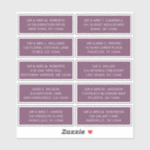 10 Naam persoonlijke gast Adres Weddenschap partij Sticker (Vel)