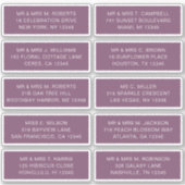 10 Naam persoonlijke gast Adres Weddenschap partij Sticker (Voorkant)