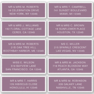 10 Naam persoonlijke gast Adres Weddenschap partij Sticker