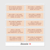 10 Naam persoonlijke gast Adres Weddenschap partij Sticker (Vel)