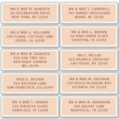 10 Naam persoonlijke gast Adres Weddenschap partij Sticker (Voorkant)