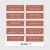 10 Naam persoonlijke gast Adres Weddenschap partij Sticker (Vel)