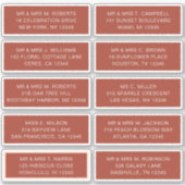 10 Naam persoonlijke gast Adres Weddenschap partij Sticker (Voorkant)