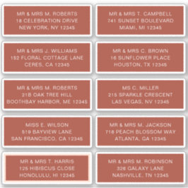 10 Naam persoonlijke gast Adres Weddenschap partij Sticker