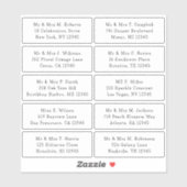 10 Naam persoonlijke gast Adres Weddenschap partij Sticker (Vel)