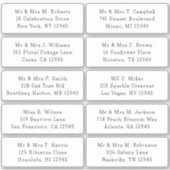 10 Naam persoonlijke gast Adres Weddenschap partij Sticker (Voorkant)