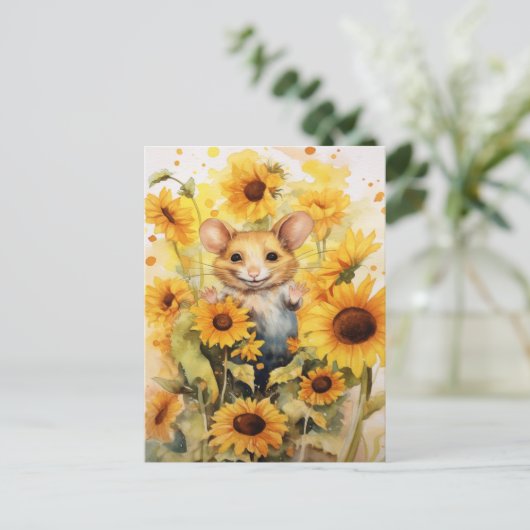 10 of 17 Zonnebloementuin Miceville Briefkaart (Staand voorkant)