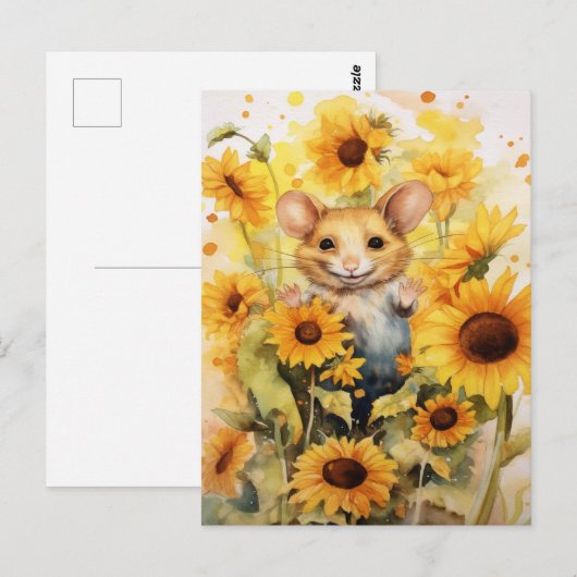 10 of 17 Zonnebloementuin Miceville Briefkaart (Voorkant / Achterkant)