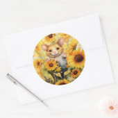 10 of 17 Zonnebloementuin Miceville Ronde Sticker (Envelop)