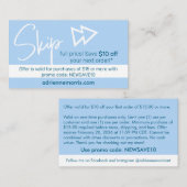 10 off Promo Business Card Informatiekaartje (Voorkant / Achterkant)