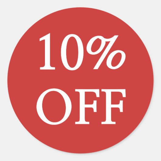 10% OFF Sale Stickers (Voorkant)