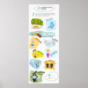 10 Onomatopoëtische woorden voor poëzie en dagelij Poster