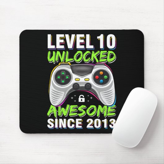 10 Ontgrendeld Geweldige Sinds 2013 10e Verjaardag Muismat (Met muis)