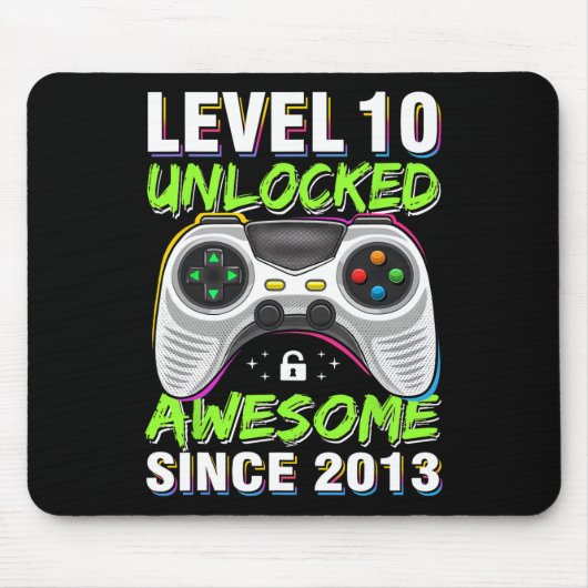 10 Ontgrendeld Geweldige Sinds 2013 10e Verjaardag Muismat (Voorkant)