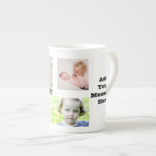 10 oz Bone China Custom Mok Voeg foto's toe van Za (Voorkant rechts)