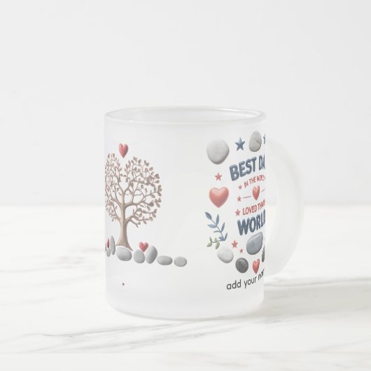 10 oz Frosted Glass gepersonaliseerde mok (Voorkant rechts)