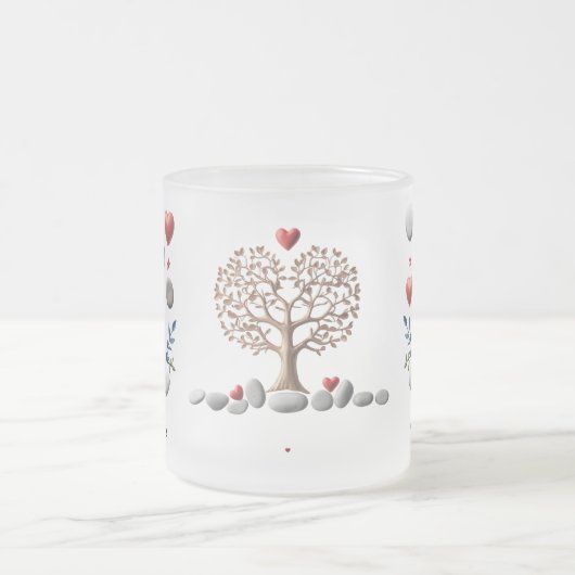 10 oz Frosted Glass gepersonaliseerde mok (Center)