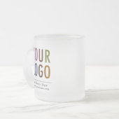 10 oz Frosted Glass Mok Business Logo Geen minimum (Voorkant links)