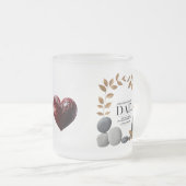 10 oz Frosted Glass Mok - Elegant cadeau voor vade (Voorkant rechts)