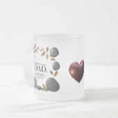10 oz Frosted Glass Mok - Elegant cadeau voor vade (Voorkant links)