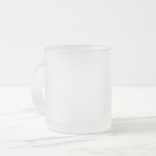 10 oz Frosted Mok-Hallo Parlement Matglas Koffiemok (Voorkant links)