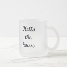 10 oz Frosted Mok-Hallo Parlement Matglas Koffiemok