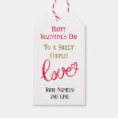 10 Paar Happy Valentine's Day Naam Gift Labels Cadeaulabel (Voorkant)