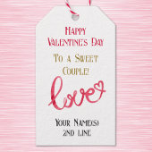 10 Paar Happy Valentine's Day Naam Gift Labels Cadeaulabel