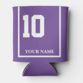 10 Paarse met Witte Paardenzadeldeken Custom Blikjeskoeler (Voorkant)