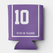 10 Paarse met Witte Paardenzadeldeken Custom Blikjeskoeler (Achterkant)