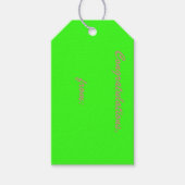 10-Pack van Custom Neon Green Gift Labels Cadeaulabel (Voorkant)