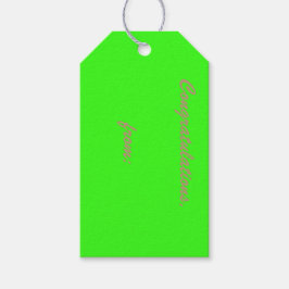 10-Pack van Custom Neon Green Gift Labels Cadeaulabel