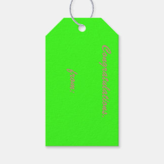 10-Pack van Custom Neon Green Gift Labels Cadeaulabel