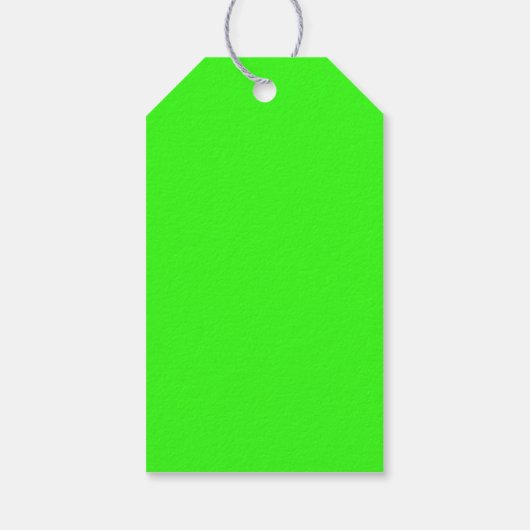 10-Pack van Custom Neon Green Gift Labels Cadeaulabel (Achterkant)
