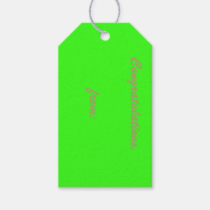 10-pak aangepaste Neon Green Gift-Labels Cadeaulabel