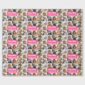 10 Photo Border Verjaardag Tekstcentrum - Roze Cadeaupapier (Vlak)