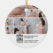10 Photo Christmas Tree Pregnancy Announcement Keramisch Ornament (Voorkant)