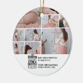 10 Photo Christmas Tree Pregnancy Announcement Keramisch Ornament (Links)