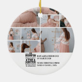 10 Photo Christmas Tree Pregnancy Announcement Keramisch Ornament (Achterkant)