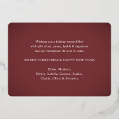 10 Photo Collage Bourgogne Wat een jaar! script Folie Feestdagenkaart (Achterkant)