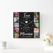 10 Photo Collage Time Flies Herinneringen Blijf ci Vierkante Klok (Huis)