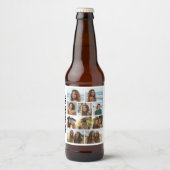 10 Photo Collage - witte achtergrond zwarte tekst Bier Etiket (Voorkant)