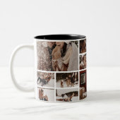 10 Photo Minimialist Our First Christmas Married Tweekleurige Koffiemok (Links)