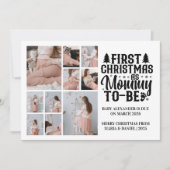 10 Photo Mommy to be Christmas Pregnancy  Feestdagenkaart (Voorkant)