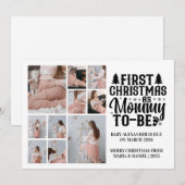 10 Photo Mommy to be Christmas Pregnancy  Feestdagenkaart (Voorkant / Achterkant)