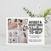 10 Photo Mommy to be Christmas Pregnancy  Feestdagenkaart (Staand voorkant)