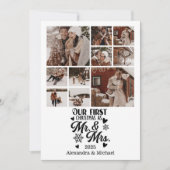 10 Photo Snowflakes Christmas Mr and Mrs  Feestdagenkaart (Voorkant)